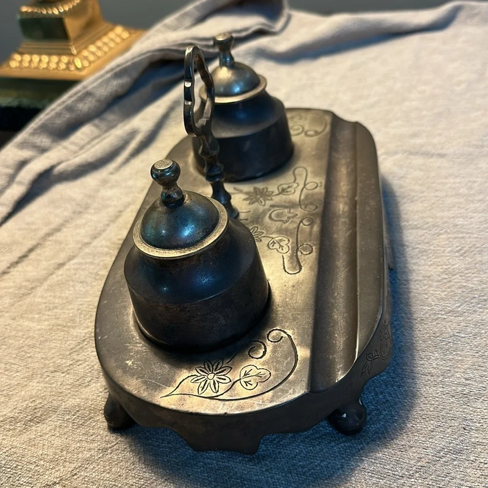Vintage Brass Inkwell from India 🇮🇳